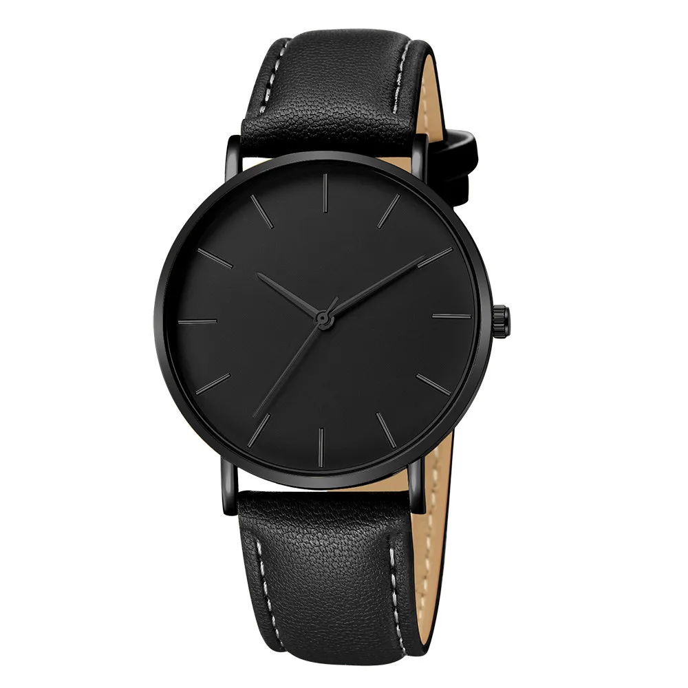 

Men Watch Leather Band Wristwatches Date Case Synthetic Analog Quartz Sport Watch Fashion Business Wristwatches Montre Homme