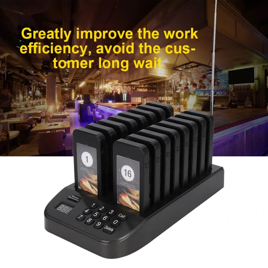 SU 66S пейджеры Системы пейджер вибрации светодиодный гость ожидания вызова 1