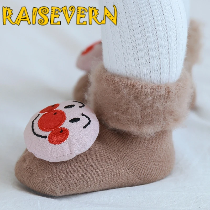 Зимние теплые носки для маленьких мальчиков и девочек детские толстые