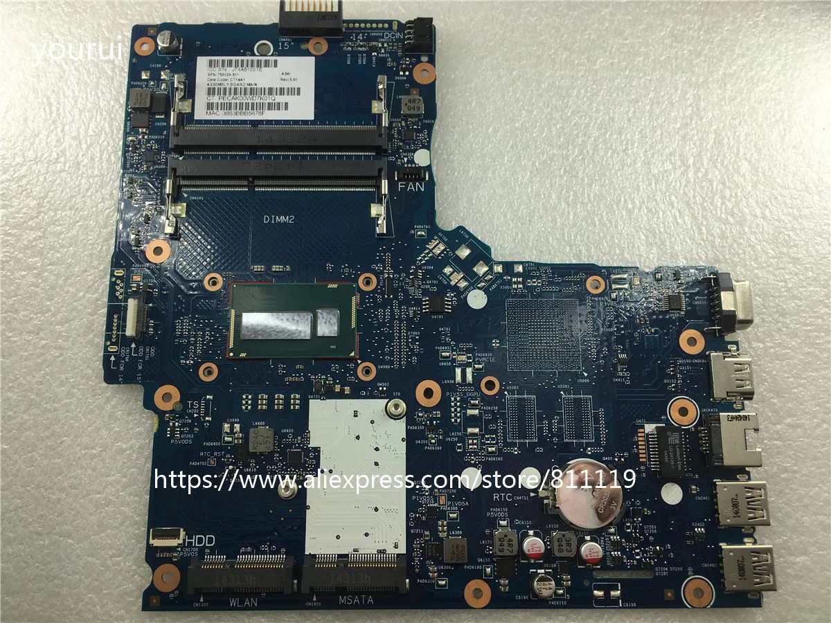 

Материнская плата yourui 758029-001 758029-501 758029-601 6050a2608301для HP 350 G1, материнская плата для ноутбука со штативом, протестирована процессор