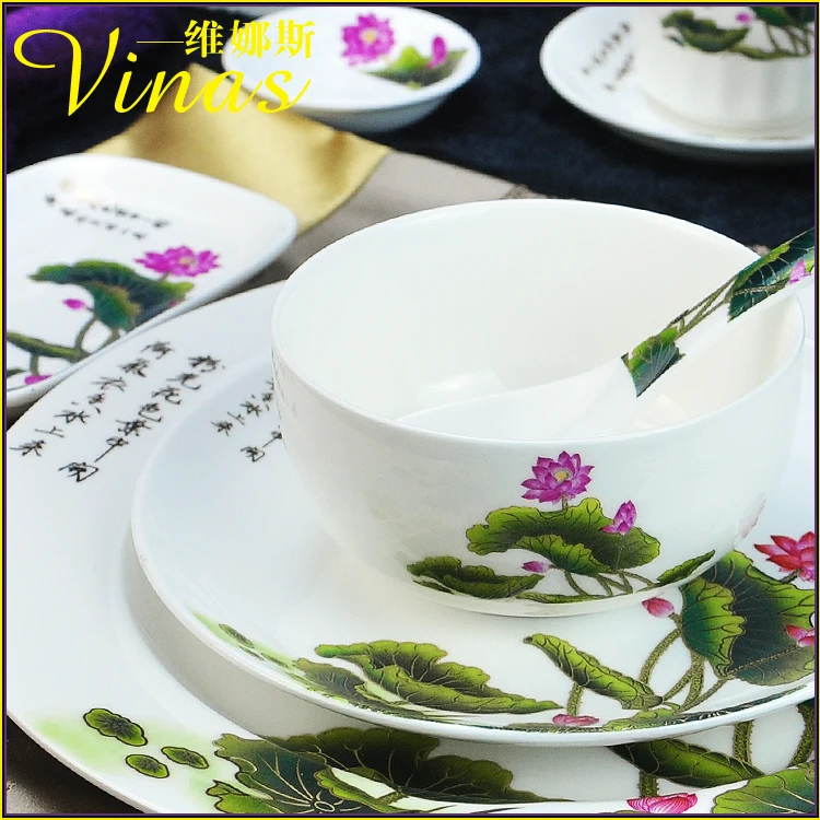 Элегантный золотой мраморный глазурь керамический праздничный набор столовой