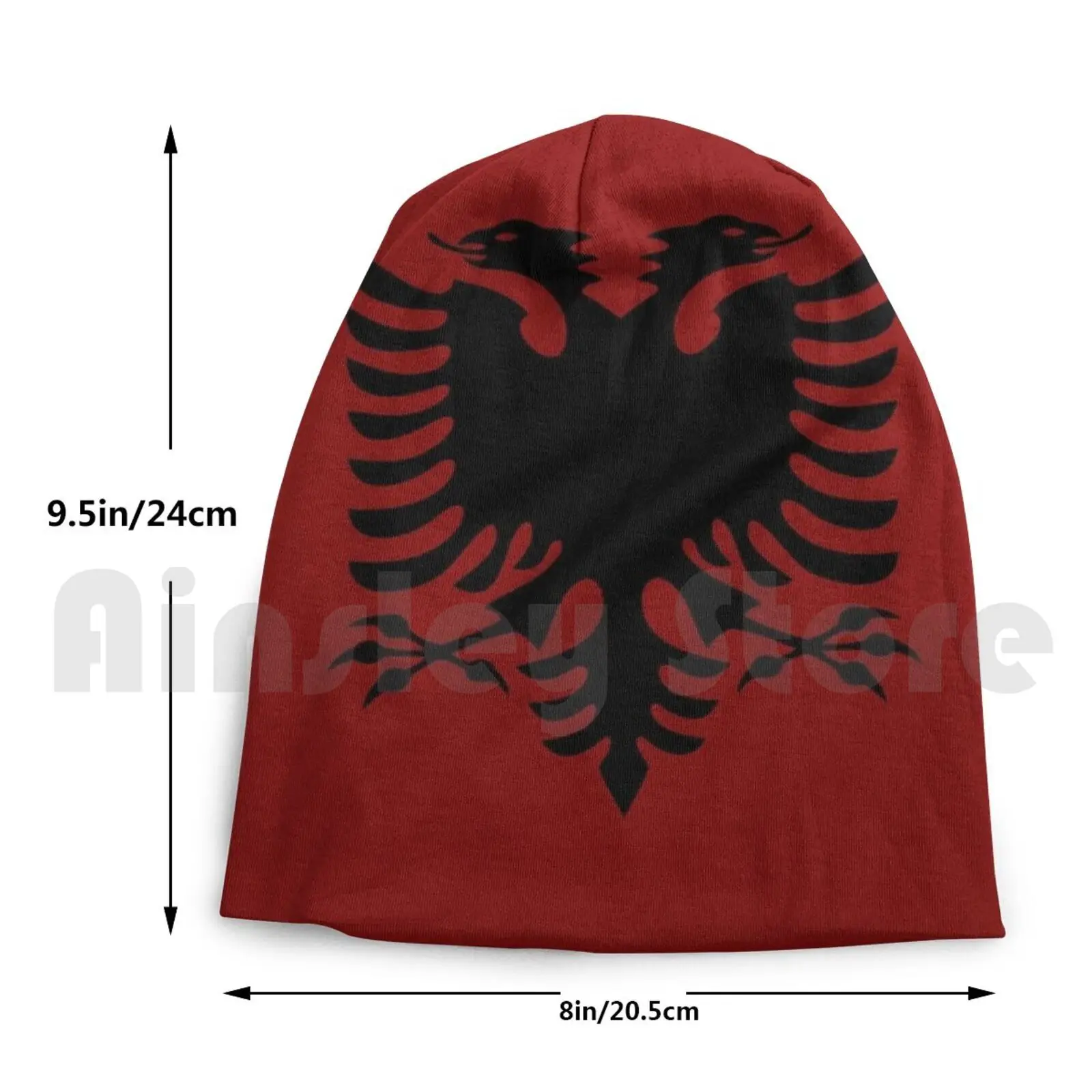 Трикотажная Шапка-бини с флагом Албании |