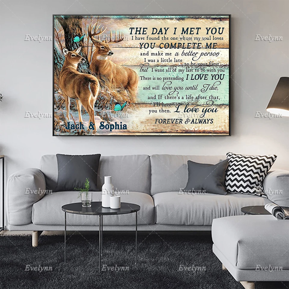 Персонализированный постер для охоты на день когда я встретил Вас принты с