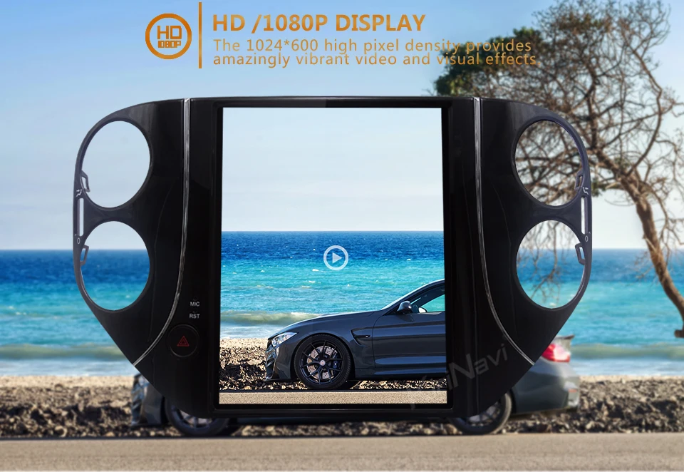 KiriNavi 10," вертикальный экран 1Din Android 8,1 автомобильный Dvd мультимедийный плеер для Volkswagen VW Tiguan автомобильный Радио авто Gps навигация
