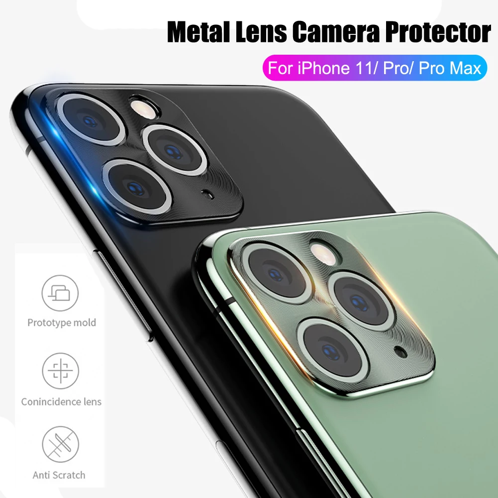 Для iPhone 11 Pro Max экран объектива камеры металлическая закаленная Защитная пленка