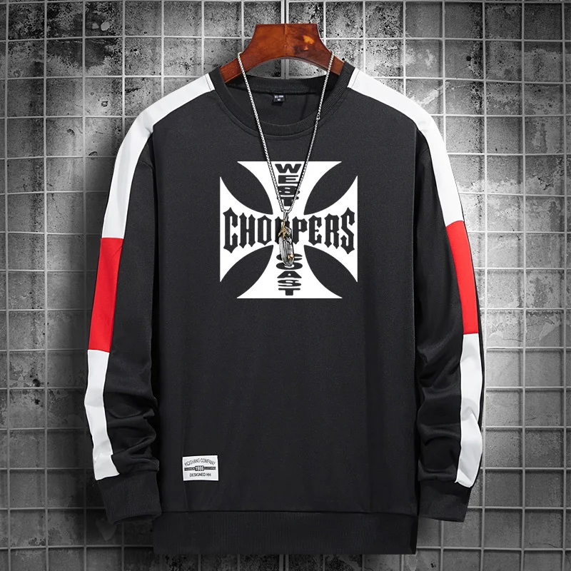 

Свитшот мужской с круглым вырезом, Повседневный хлопковый пуловер с принтом логотипа, свитшот, весна-осень