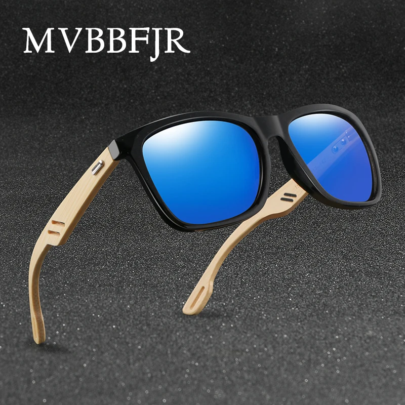 MVBBFJR Модные мужские бамбуковые солнцезащитные очки женские деревянные