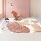 Скандинавский розовый ковер для девочек, современные абсорбирующие Нескользящие коврики с геометрическим рисунком для гостиной, спальни, прихожей, напольный коврик, домашний декоративный ковер 120X160