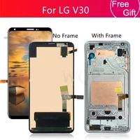 for lg v30 lcd h930 lcd touch screen digitizer assembly with frame vs996 ls998u h933 ls998u screen replacement with burn shadows