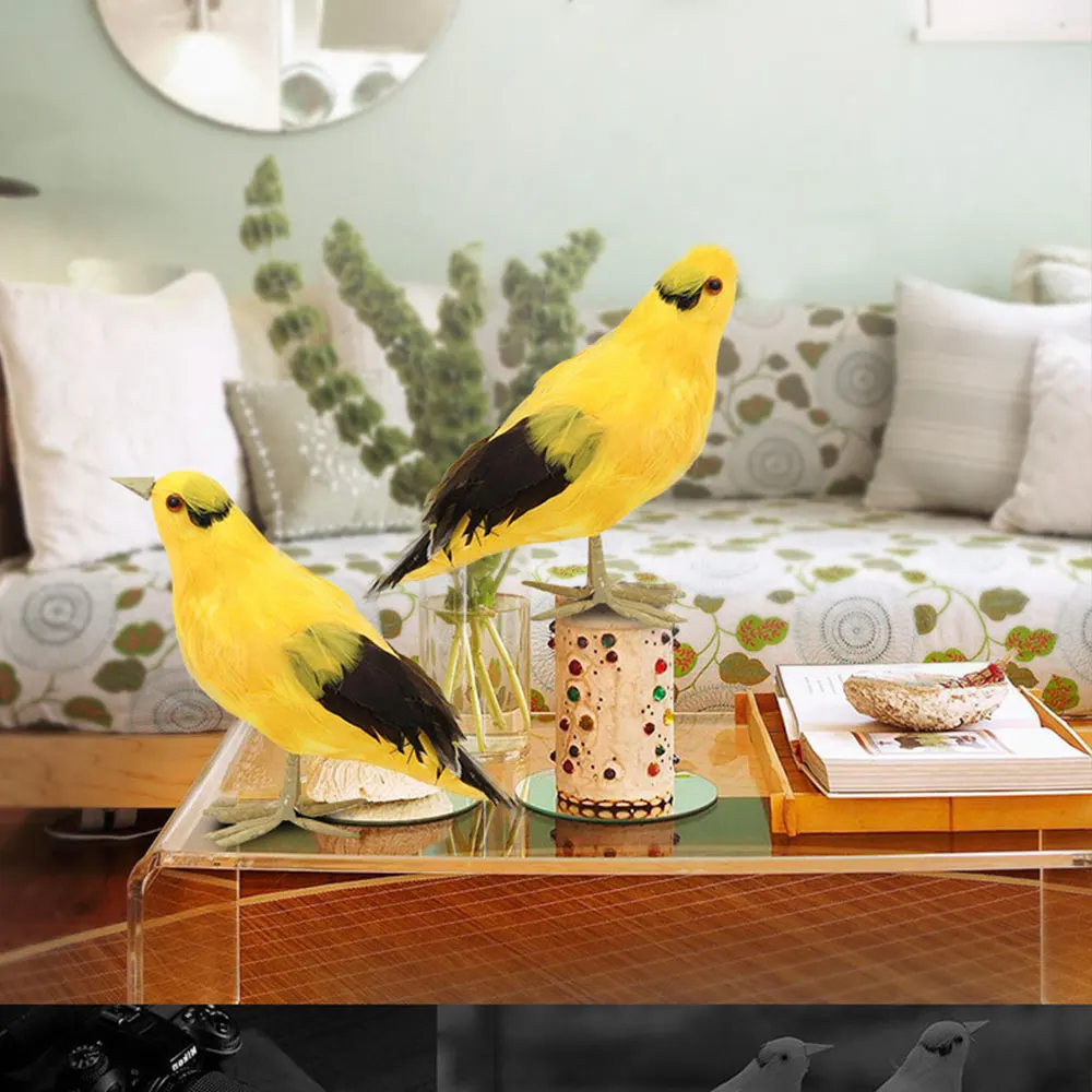 Новое Искусственное перо Статуэтка голубей стоящая птица двор Декор Детская