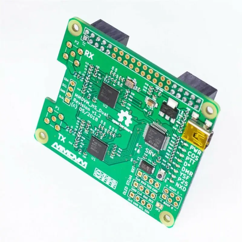 

V1.3 MMDVM HS Dual Hat Duplex Hotspot P25 DMR YSF NXDN For Raspberry Pi MMDVM Duplex HotSPOT Modul
