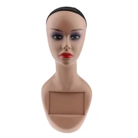 new female bald mannequin head cosmetology practice african training manikin head for hair styling wigs making with wig net cap