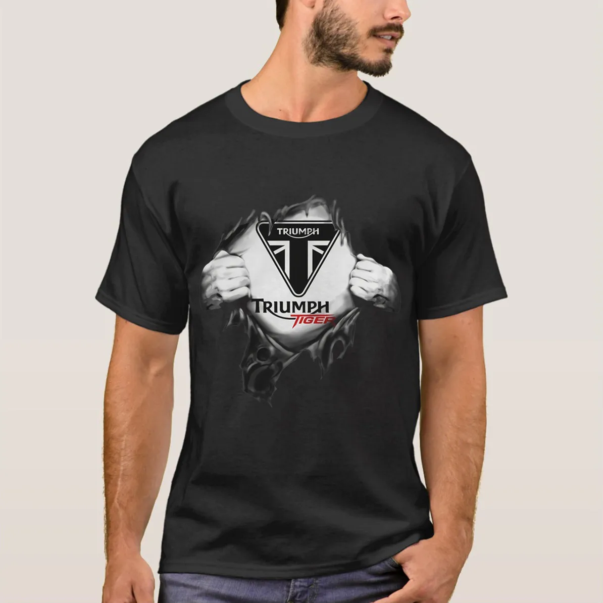 Модная мужская футболка Xe Triumph Tiger 2019|Мужские футболки| |