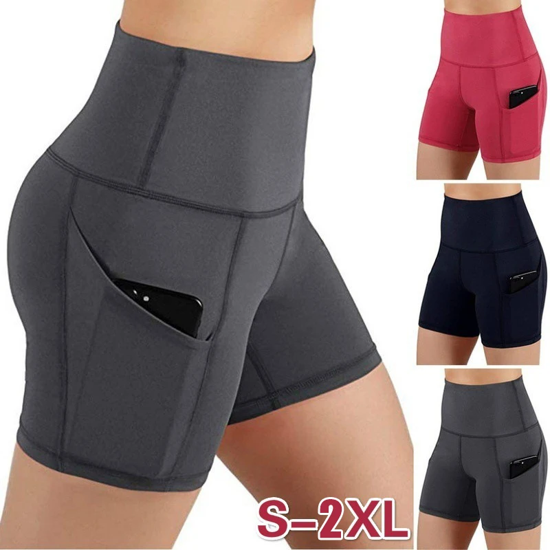 Женские летние байкерские шорты с высокой талией облегающие Леггинсы для йоги