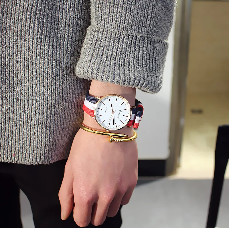Montre homme, модные мужские часы, большой циферблат, цветной нейлоновый ремешок, кварцевые часы, мужские повседневные часы, мужские, Relogio Masculino# reloj