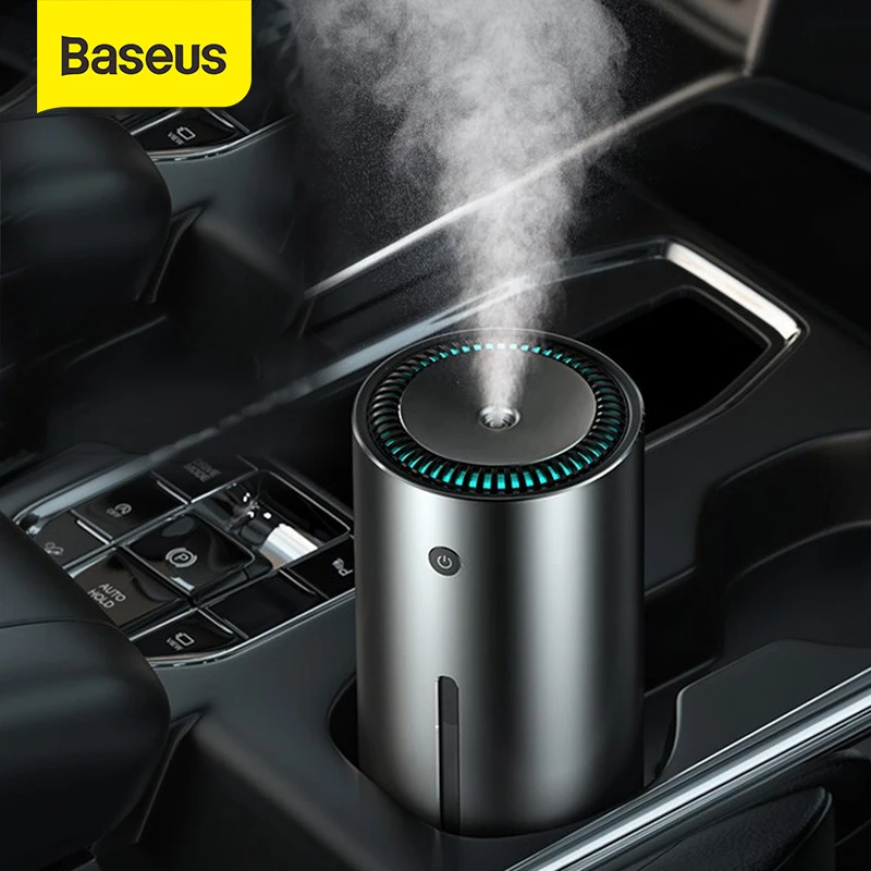 

Baseus Car Air Humidifier Aluminium Alloy 300mL With LED Light For Auto Armo Home Office Accessories Air Humidifier for Car
