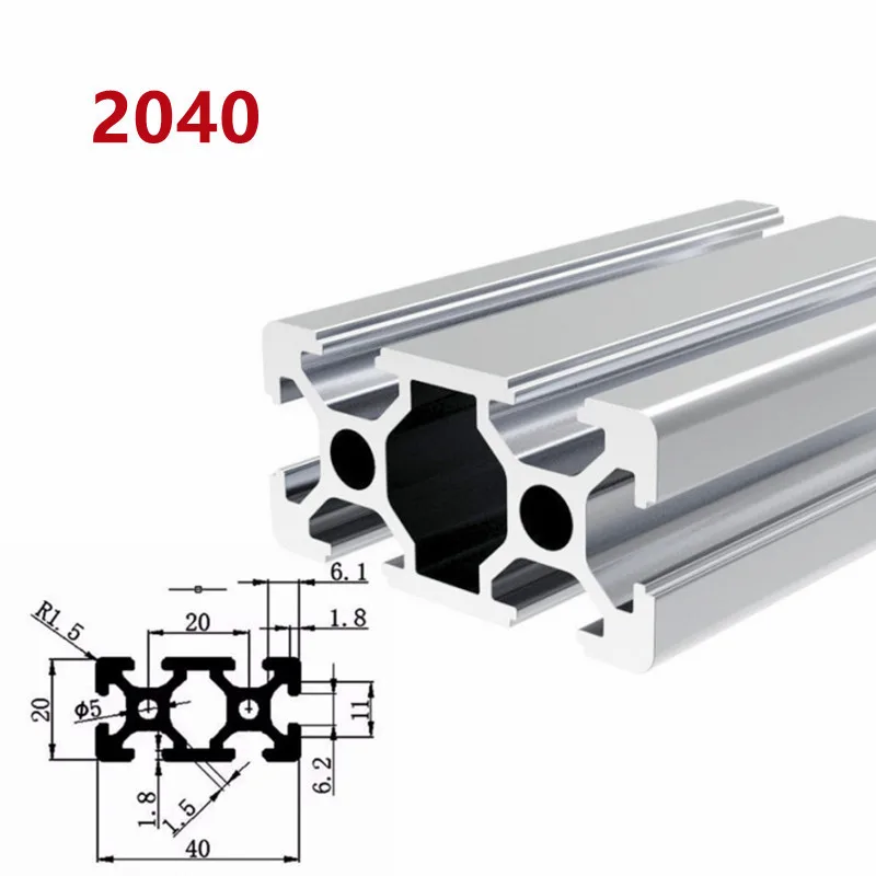 1/2 шт./лот 2020 2040 2060 2080 20100 алюминиевый профиль Экструзия 100 мм 500 Длина линейной
