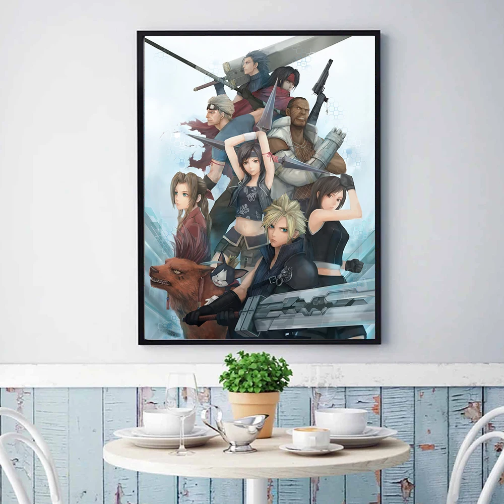 Игровой аниме-постер Aerith gainsborо Картина на холсте печать сексуальная девушка