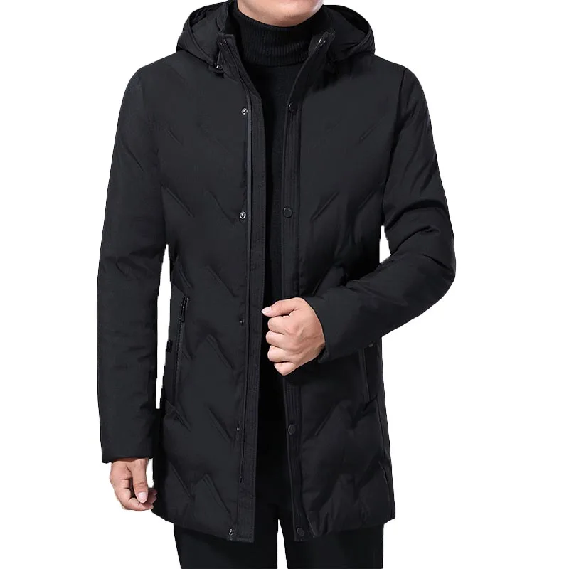 Новый мужской пуховик с хлопковой подкладкой для среднего возраста Зимняя