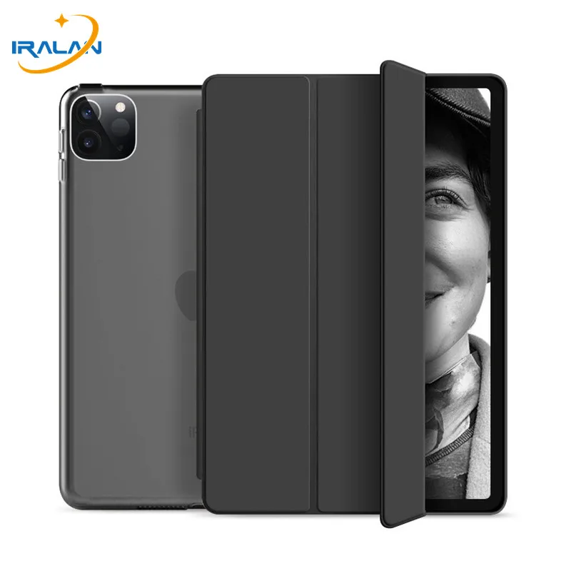 Ультратонкий чехол из ПУ кожи и прозрачного поликарбоната для iPad Pro 12 9 2020 Новый