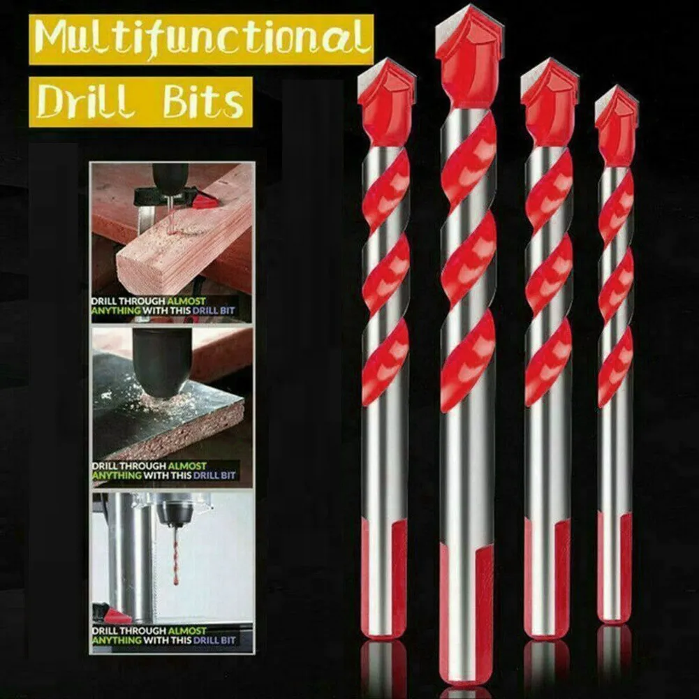 

Punching Drill Bit Set Tile 4PCS Carbide Tip Ceramic Drill Bits For Wood