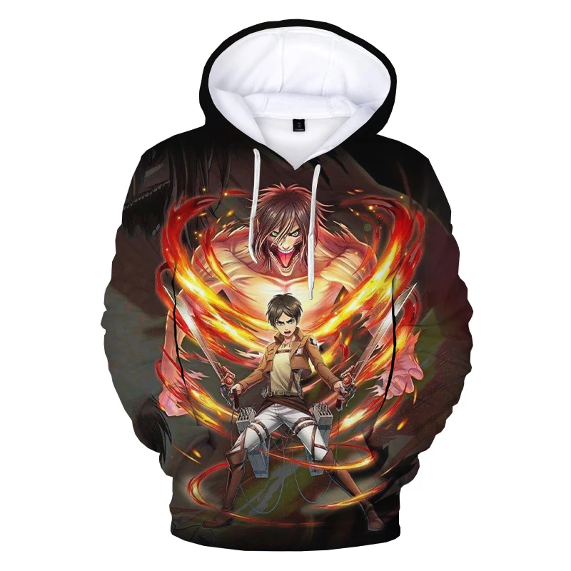

Kids Hoodie New Attack on Titan 3D Print Hoodie Sweatshirts Men Women Long Sleeve Pullover Harajuku Streetwear Anime Hoodies