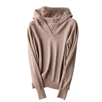 hot sale winter autumn spring winter cashmere women sweaters knitted hooded warm ladys grade up jumpers and pullovers
