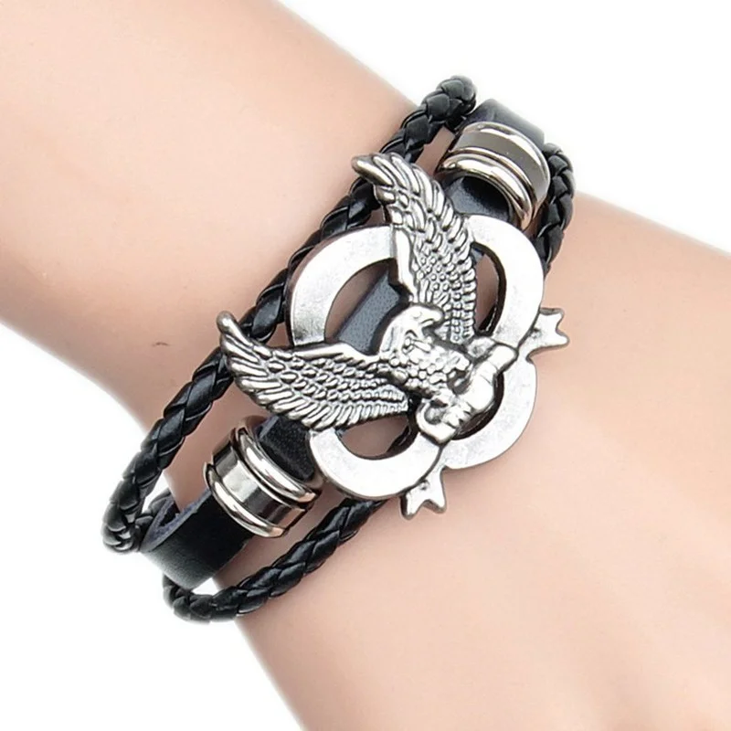 

Vintage Leather Bracelet Men's Fashion Eagle Bracelet Jewelry Accessories