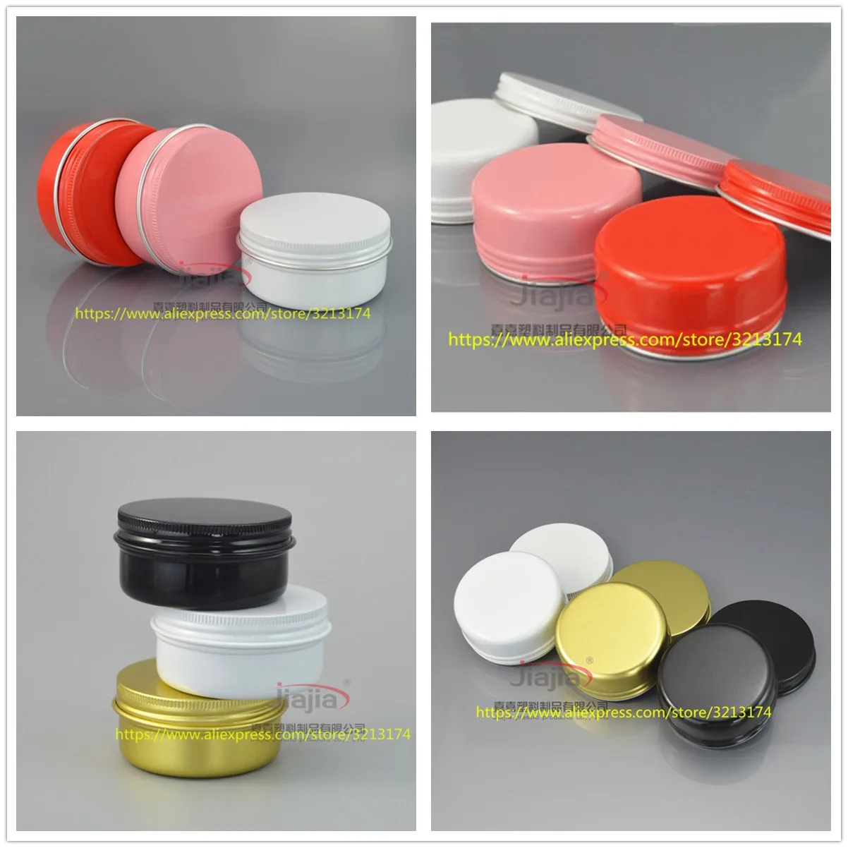 50g цветная алюминиевая баночка для косметики крем персонального ухода маска мыло