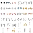 Женские серьги-гвоздики из серебра 925 пробы, в форме сердца