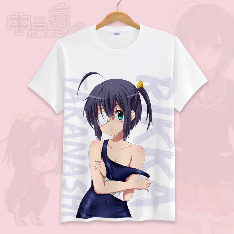 Футболка для косплея из японского аниме I want to fall in love with Chuunibyou летняя футболка
