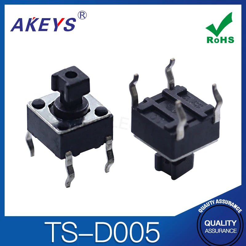 TS-D005 Key High life copper pin 4 tap switch connector 6 * 7.3 Square Head 2.4 | Switches