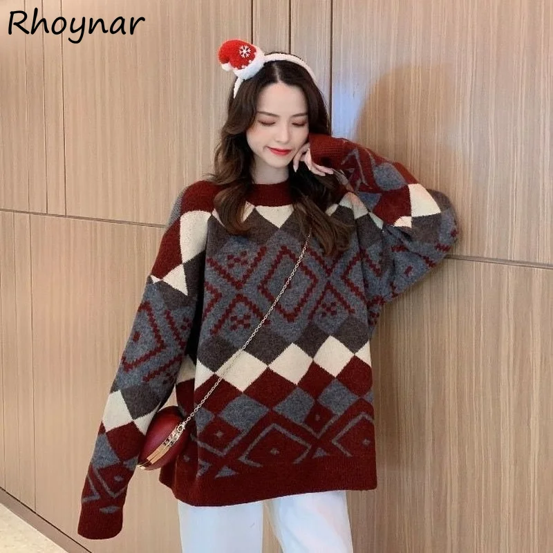 

Пуловер женский осенний свободный с длинным рукавом, в Корейском стиле