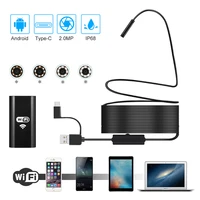 123 5510m 1200p endoscope camera mini waterproof inspection borescope wifi box usb camera 8mm for iphone android type c