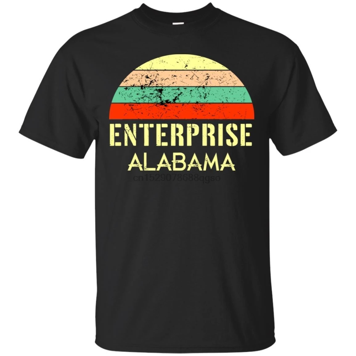 Предприятие Alabama AL Винтаж Ретро Закат Тройник черный темно синий футболка крутая