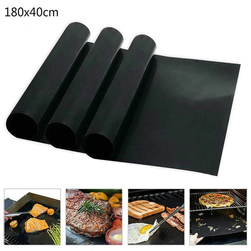 Large Size Heat Non-Stick BBQ Mat Reusable Easy Clean Grill Mat Sheet Baking Sheet Portable Outdoor Picnic Cook Barbecue Tool
