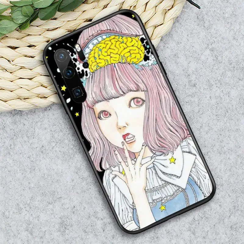 

shintaro kago Horror cartoons Phone Case For Huawei honor Mate P 10 20 30 40 i 9 8 pro x Lite smart 2019 nova 5t