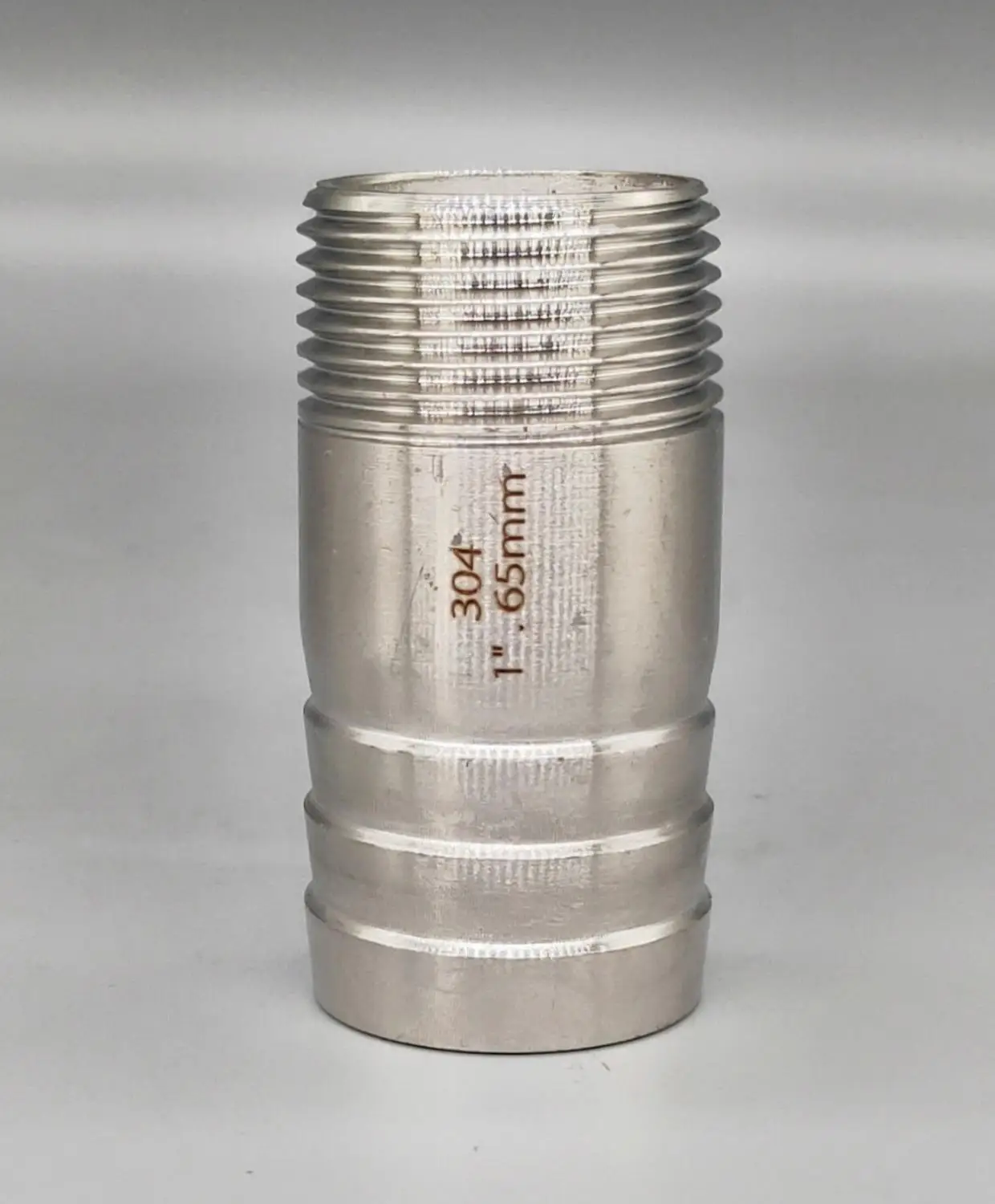 

1-1/4" 1-1/2" 2" 2-1/2" 3" 4" 304 Stainless Steel Barbed Hose Male Threaded Lathe Pipe Fitting Connector