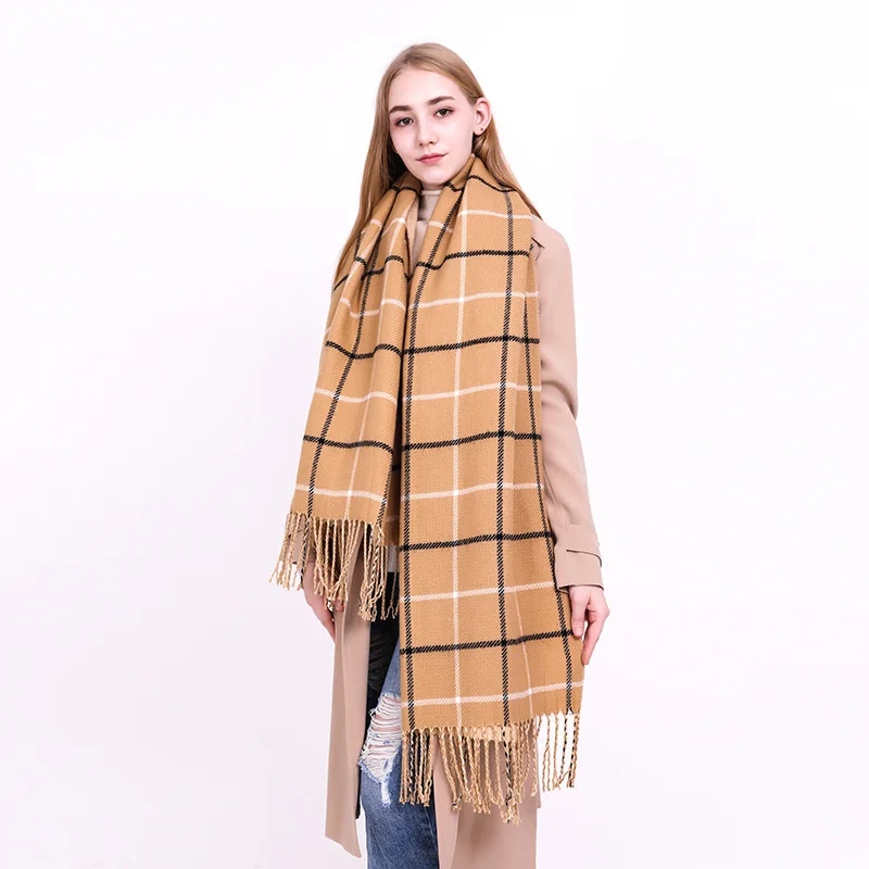 Новый модный кашемировый-как плед шарф для трансграничной осенние и зимние