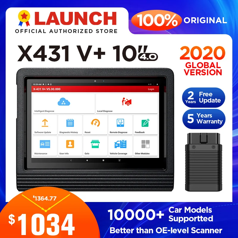 Launch X431 V + Plus 10 &quotдиагностический инструмент Автоматический считыватель кодов OBD2