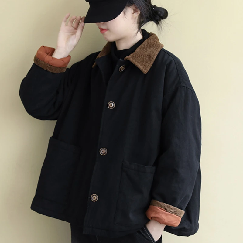 Модная зимняя куртка большого размера для женщин новинка 2021 Свободное пальто с