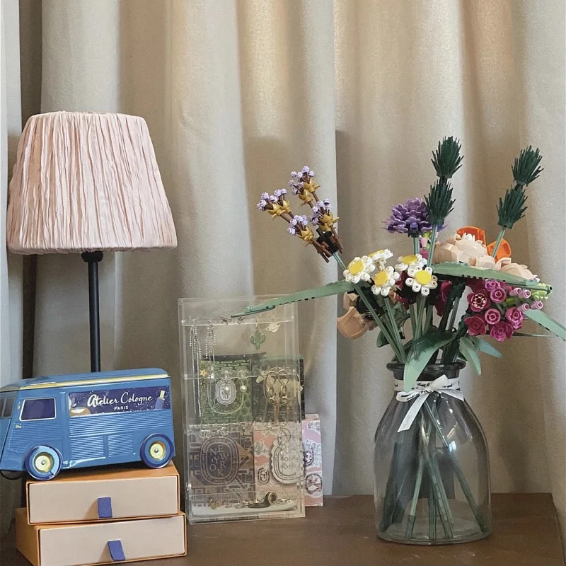 Букет цветов MOC розы строительные блоки совместимые с 10280 городом набор сделай