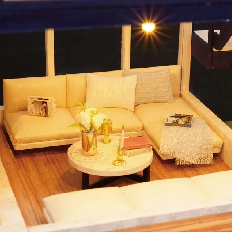 Домик сделай сам с мебелью миниатюрный деревянный кукольный домик для детей и