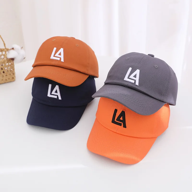 

2-8 Years Old New Children's Hat Fashion Embroidery Letters Baseball Cap Student Outing Sun Hat All-match Cap