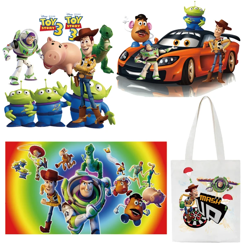 

Cartoon Anime Patches Thermal Stickers on Clothes Iron-on Transfers for Clothing Thermoadhesive Patch Diy Toy Story Applique