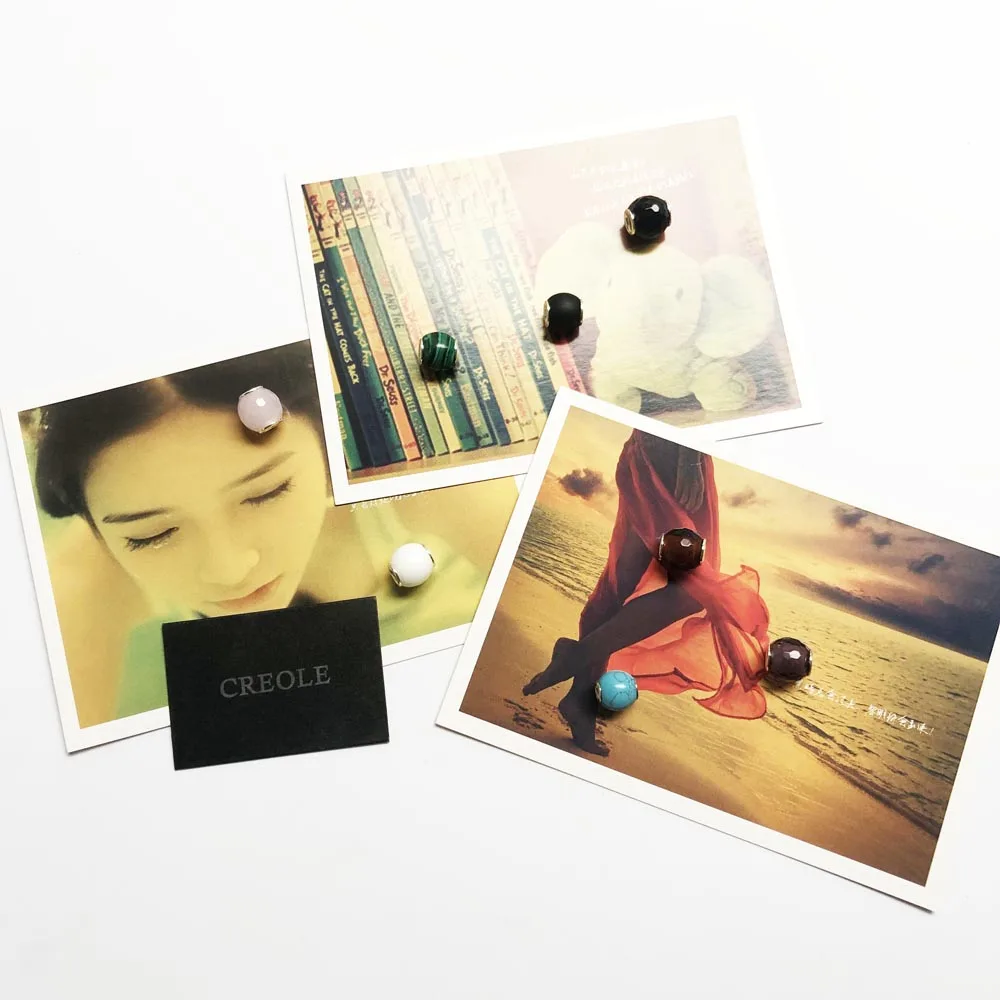 Голубой зеленый черный белый коричневый фиолетовый розовый Очаровательные бусы