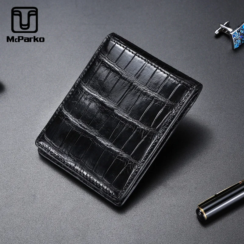 McParko роскошный держатель крокодиловой карты из натуральной кожи ID кредитной rfid