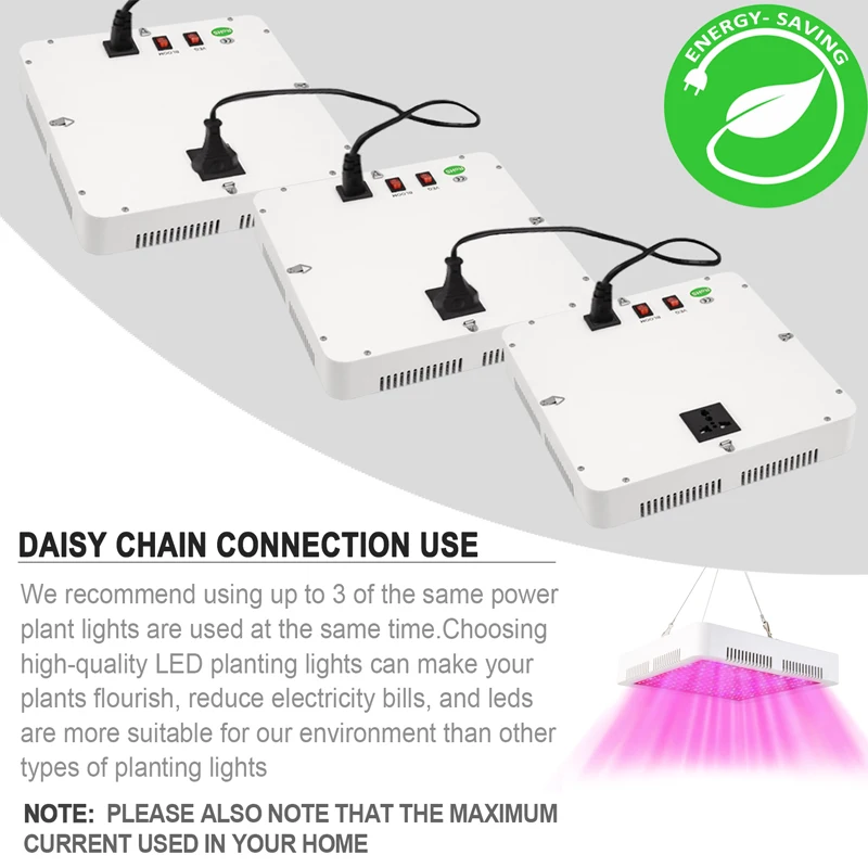 

Phytolamp For Plants 1000W LED Grow Light Phyto Lamp With Veg And Bloom Mode IR UV Leds For Indoor Seedlings Growing Flowering