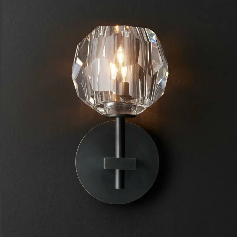 Золотой настенный хрустальный светильник Современный светодиодный Lampara De Pared