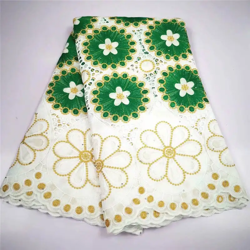 

Swiss Voile Lace Fabric 2021 Latest Embroidery Holes African Dry Cotton Fabrics Lace Popular Nigerian Lace Fabric ! LY40809